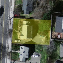 124 Winchester St, Newton MA  02461-2130 aerial view