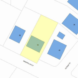 54 Greenough St, Newton MA 02465-2213 plot plan