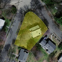 57 Devonshire Rd, Newton MA 02468-2218 aerial view