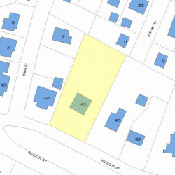 413 Wolcott St, Newton MA  02466-1513 plot plan