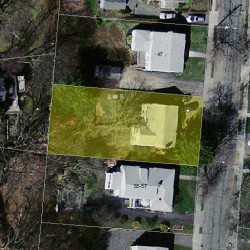 53 Cloverdale Rd, Newton MA 02461-1811 aerial view