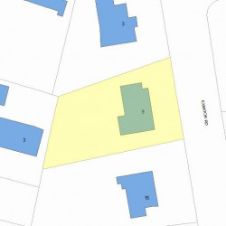 9 Exmoor Rd, Newton MA 02459-1207 plot plan