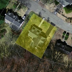 124 Day St, Newton MA 02466-2922 aerial view