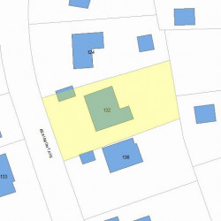 132 Beaumont Ave, Newton MA 02460-2330 plot plan