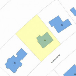 64 Clearwater Rd, Newton MA 02462-1104 plot plan
