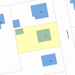 43 Bowdoin St, Newton MA 02461-1452 plot plan
