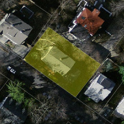 45 Bennington St, Newton MA  02458-1901 aerial view