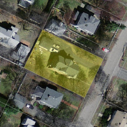 55 Evergreen Ave, Newton MA 02466-1702 aerial view