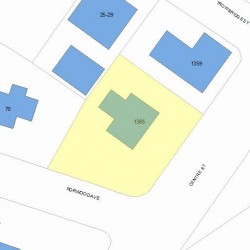 1365 Centre St, Newton MA  02459-2467 plot plan