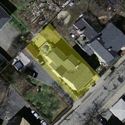 49 Ashmont Ave, Newton MA  02458-1207 aerial view