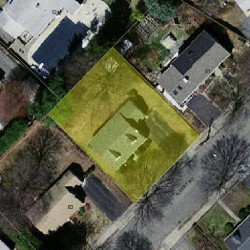 57 Albert Rd, Newton MA  02466-1302 aerial view