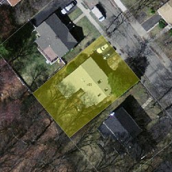 61 Wade St, Newton MA  02461-1714 aerial view