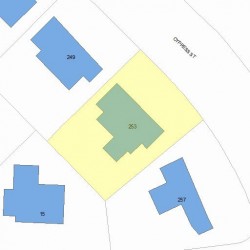 253 Cypress St, Newton MA 02459-2226 plot plan