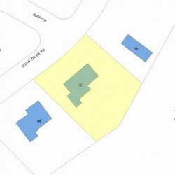 32 Countryside Rd, Newton MA  02459-2939 plot plan