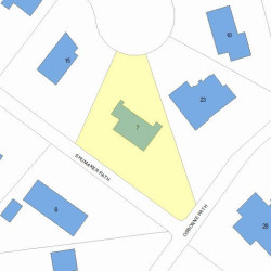 7 Shumaker Path, Newton MA 02459-3524 plot plan