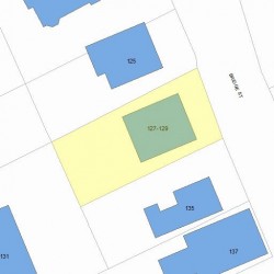 127 Bridge St, Newton MA 02458-1105 plot plan