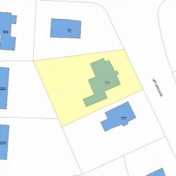 171 Upland Ave, Newton MA 02461-2001 plot plan