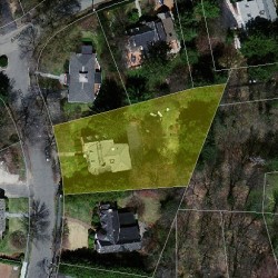 12 Gould Rd, Newton MA  02468-2121 aerial view