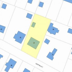 29 Central St, Newton MA 02466-2402 plot plan