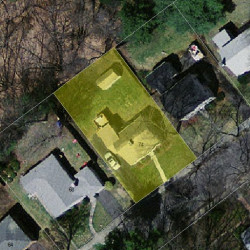 74 Clearwater Rd, Newton MA 02462-1104 aerial view