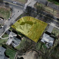 82 Exeter St, Newton MA 02465-2809 aerial view