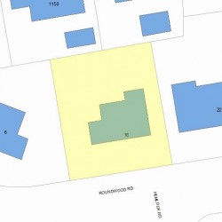 16 Roundwood Rd, Newton MA 02464-1217 plot plan