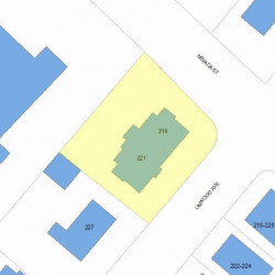 219 Linwood Ave, Newton MA 02460-1431 plot plan