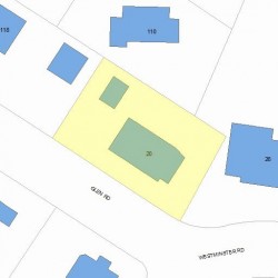 20 Glen Rd, Newton MA 02459-2323 plot plan