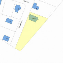 76 Cummings Rd, Newton MA 02459-1753 plot plan