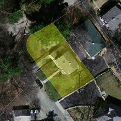 40 Neshobe Rd, Newton MA 02468-1335 aerial view