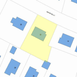 22 Kenmore St, Newton MA 02459-2106 plot plan
