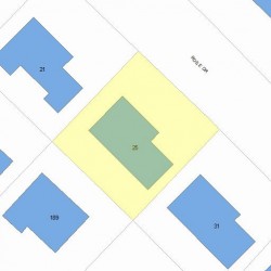 25 Rose Dr, Newton MA 02465-1541 plot plan