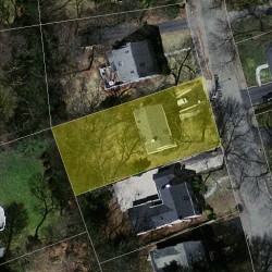 55 Wilde Rd, Newton MA  02468-1324 aerial view