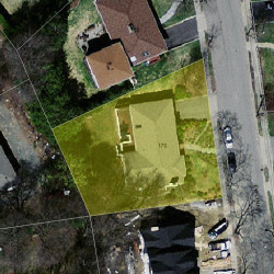 170 Evelyn Rd, Newton MA  02468-1042 aerial view