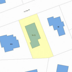 70 Clyde St, Newton MA 02460-2251 plot plan