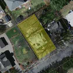 65 Wallace St, Newton MA  02461-1921 aerial view