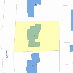 84 Gordon Rd, Newton MA 02468-1219 plot plan