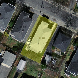306 Derby St, Newton MA 02465-1008 aerial view
