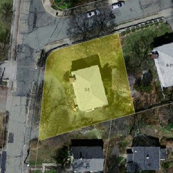 3 Columbia Ave, Newton MA 02464-1226 aerial view