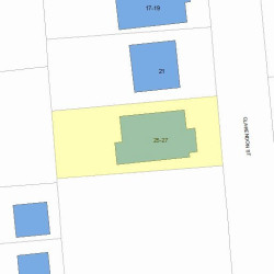 25 Clarendon St, Newton MA 02460-2020 plot plan