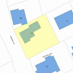 125 Edinboro St, Newton MA  02460-1337 plot plan