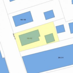 112 Dalby St, Newton MA  02458-1033 plot plan
