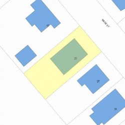 23 Wade St, Newton MA  02461-1714 plot plan