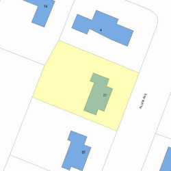 81 Allen Ave, Newton MA  02468-1720 plot plan