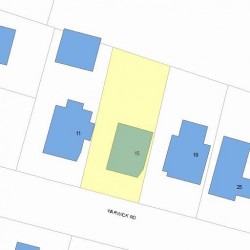 15 Warwick Rd, Newton MA 02465-1723 plot plan