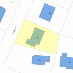 116 Farwell St, Newton MA 02460-1067 plot plan