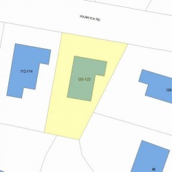 120 Warwick Rd, Newton MA 02465-1746 plot plan