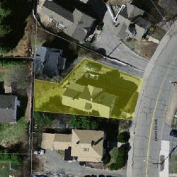 349 Linwood Ave, Newton MA 02460-1342 aerial view