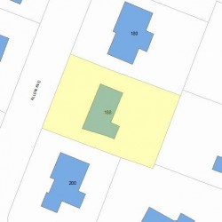 188 Allen Ave, Newton MA 02468-1722 plot plan
