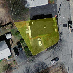 51 Mechanic St, Newton MA  02464-1434 aerial view